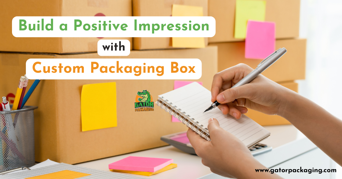 Custom Packaging Box with sticky notes